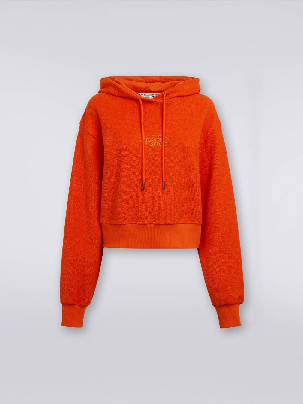 Missoni Felpa garzata crop con cappuccio e logo Qualità Garantita