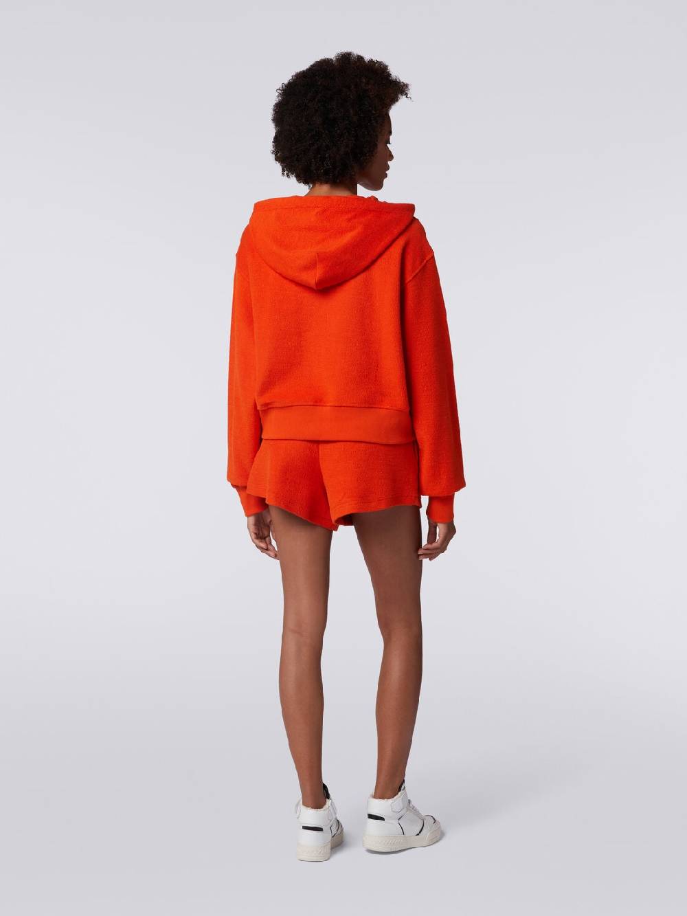 Missoni Felpa garzata crop con cappuccio e logo Qualità Garantita