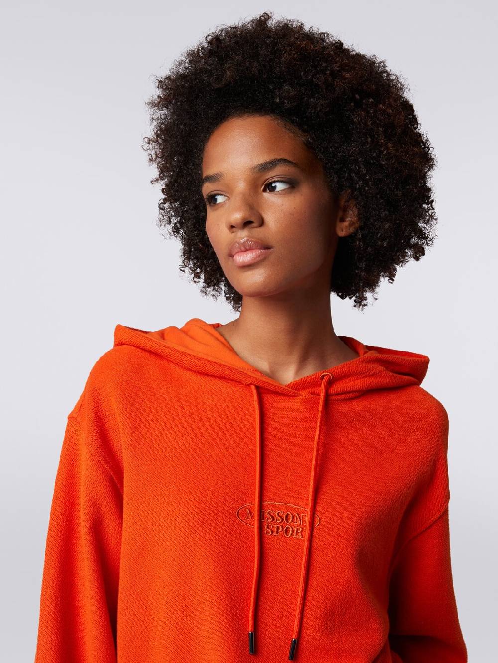 Missoni Felpa garzata crop con cappuccio e logo Qualità Garantita