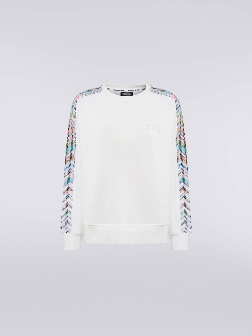 Missoni Felpa girocollo con logo e dettagli in maglia Consegna Veloce