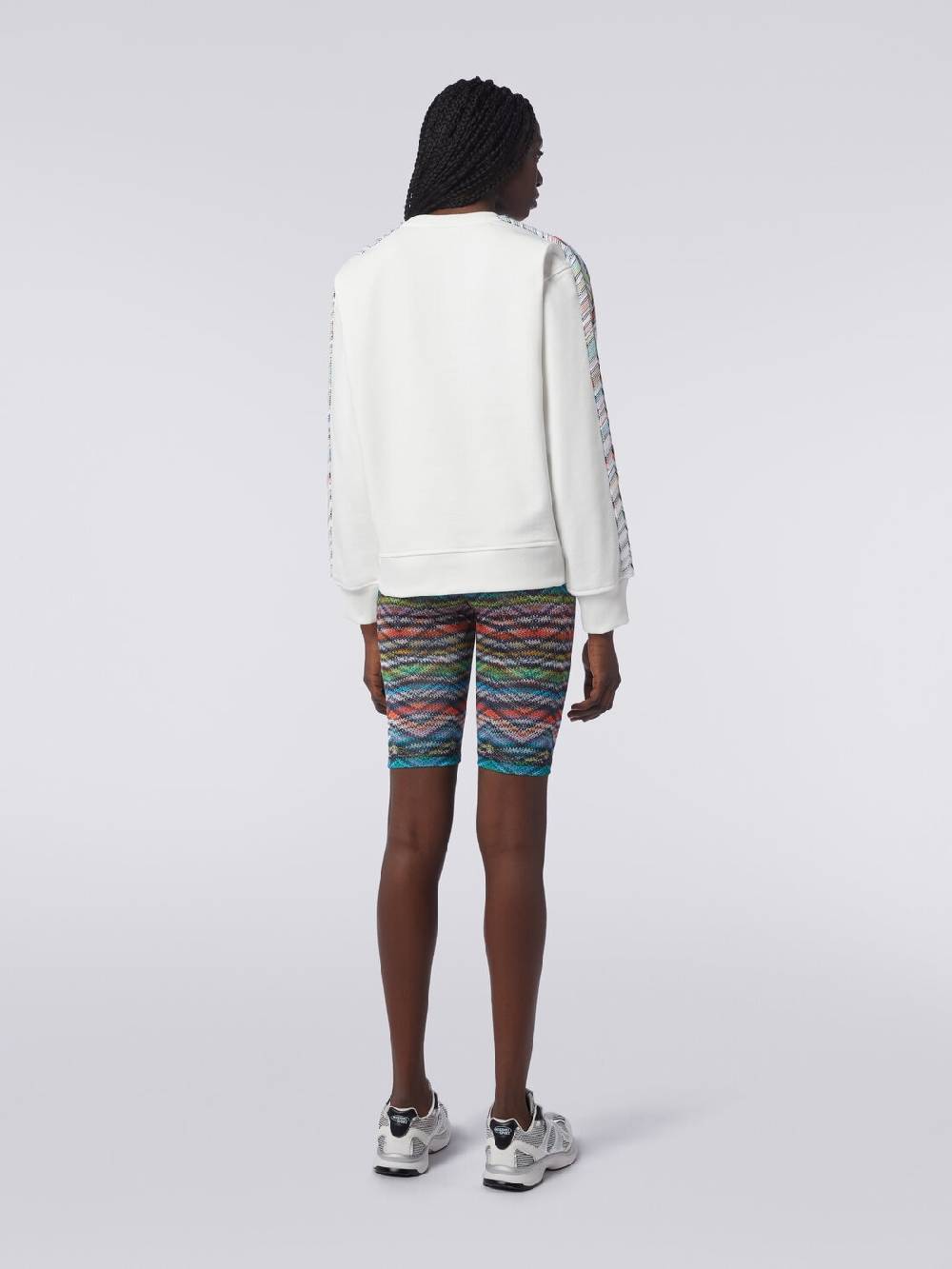 Missoni Felpa girocollo con logo e dettagli in maglia Consegna Veloce