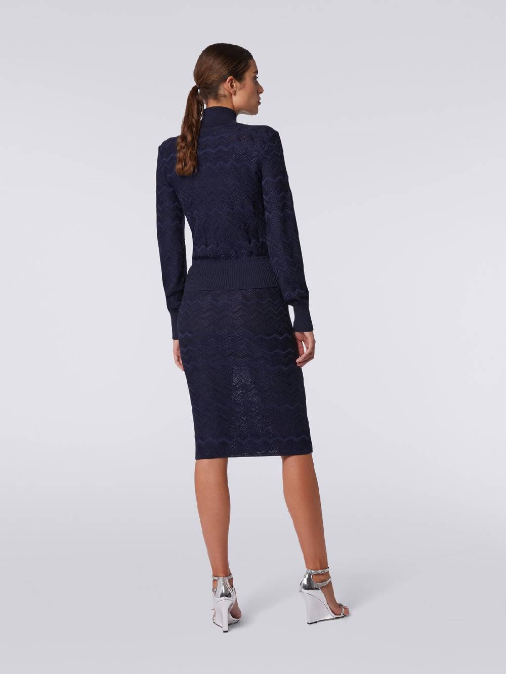 Missoni Gonna midi in viscosa e lana chevron Prezzo Ridotto