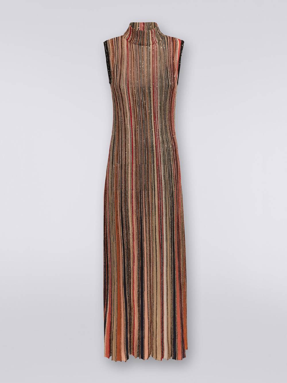 Missoni Abito lungo in maglia a righe verticali con paillettes Convenienza