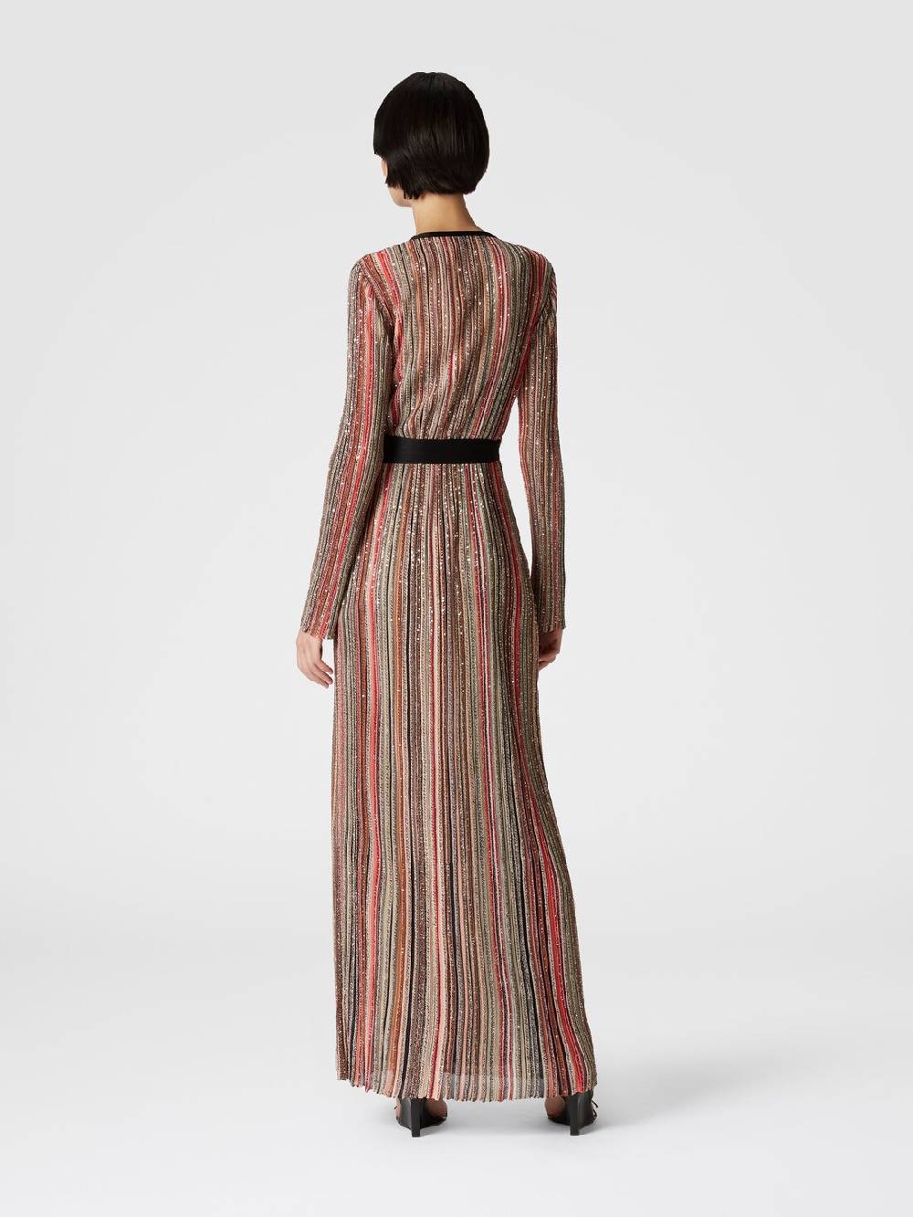 Missoni Abito lungo con chiusura a portafoglio e paillettes Novità