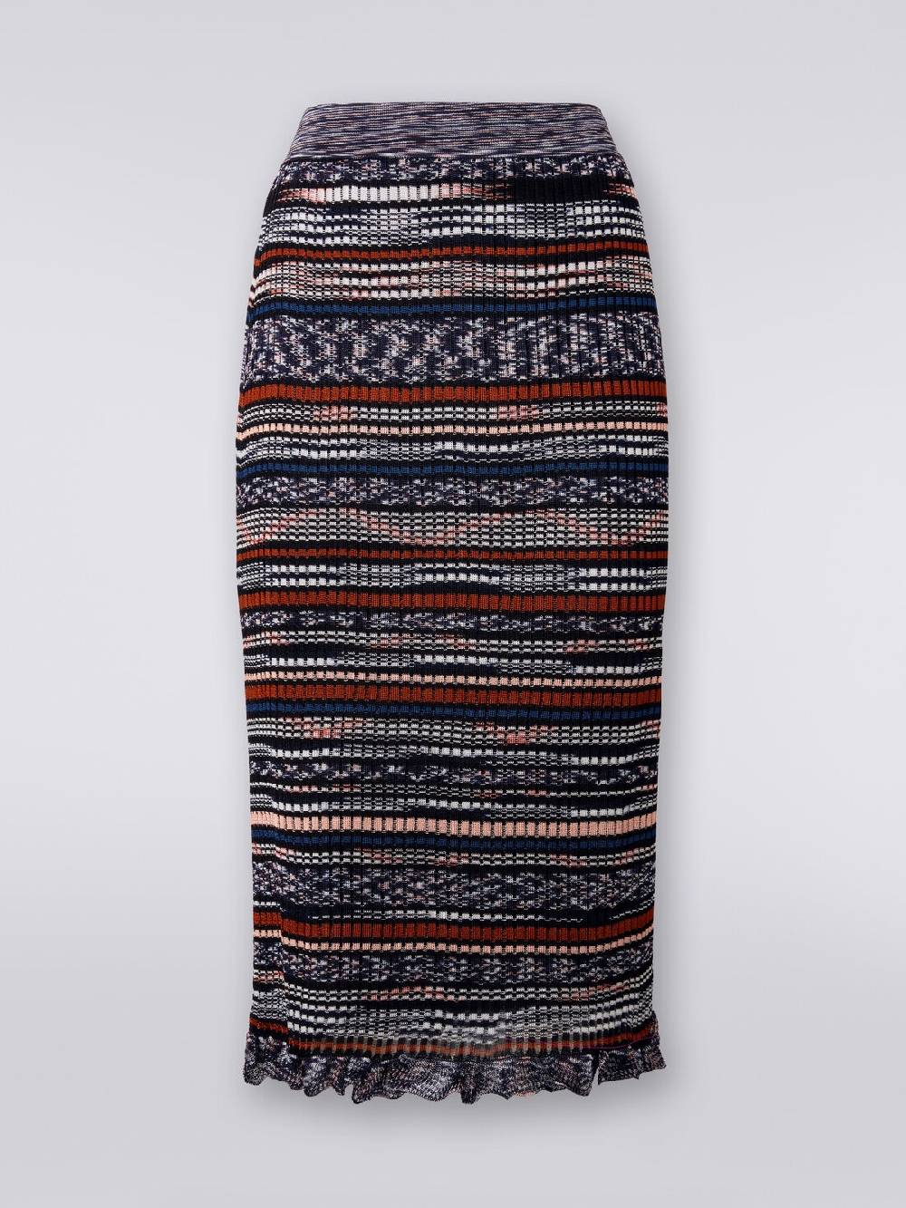 Missoni Gonna midi a costine in viscosa fiammata Economico