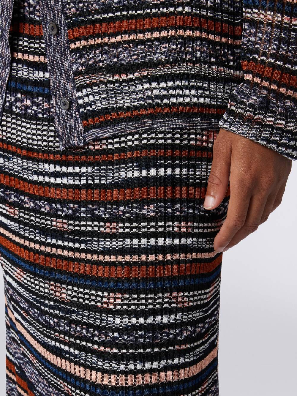 Missoni Gonna midi a costine in viscosa fiammata Economico
