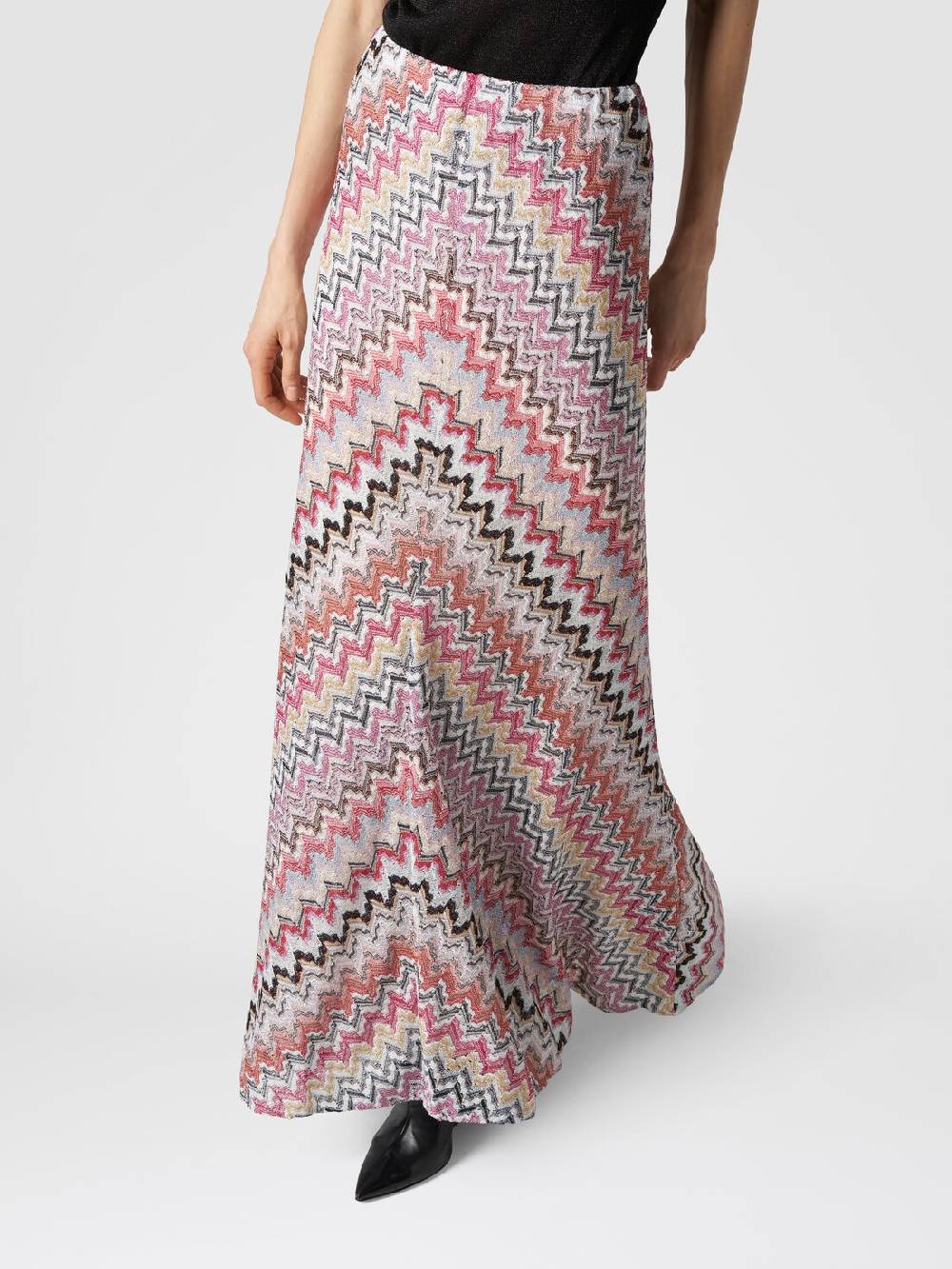 Missoni Gonna lunga in viscosa lamé zig zag Outlet