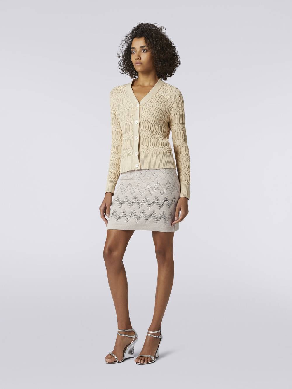 Missoni Minigonna in lana e viscosa zig zag con lurex Saldi