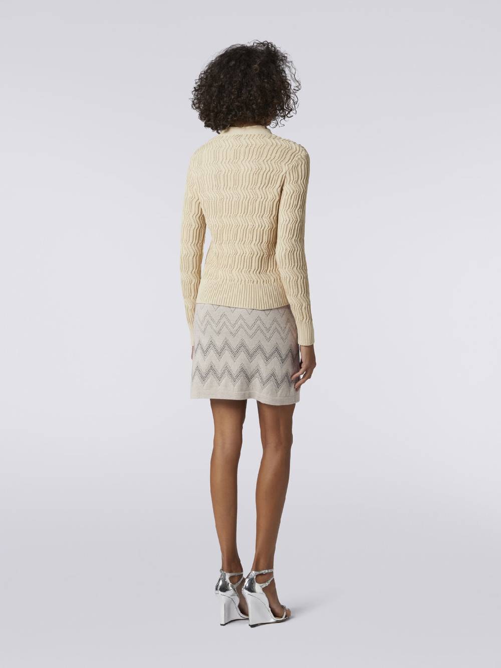 Missoni Minigonna in lana e viscosa zig zag con lurex Saldi