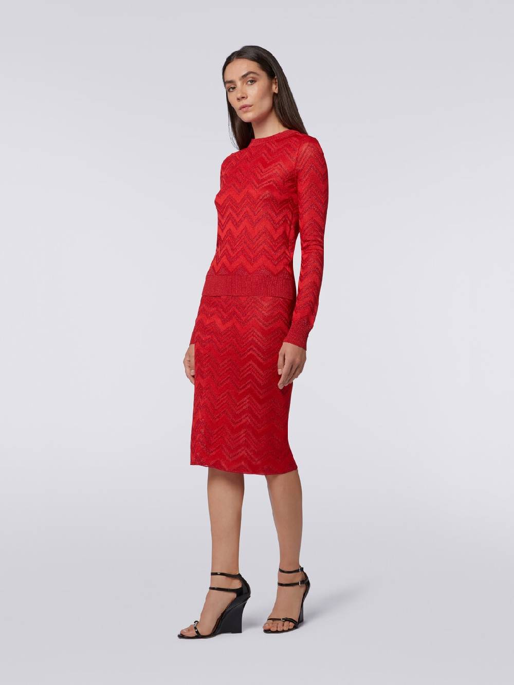 Missoni Gonna longuette in maglia zig zag con lurex Hotsell