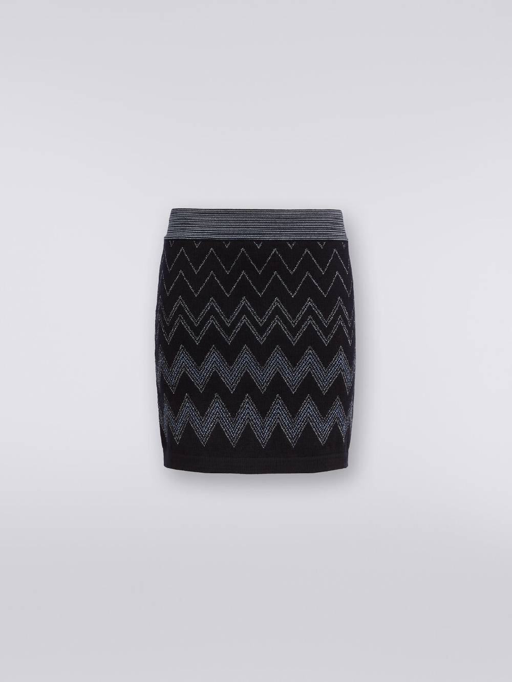 Missoni Minigonna in lana e viscosa zig zag con lurex Vendita Calda