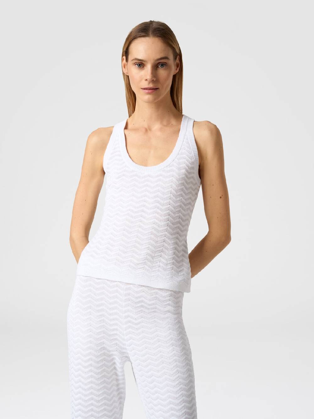 Missoni Canottiera in maglia di viscosa e cotone chevron I Più Venduti