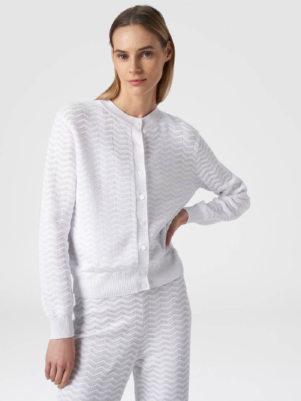 Missoni Cardigan in maglia di viscosa e cotone chevron In Saldo