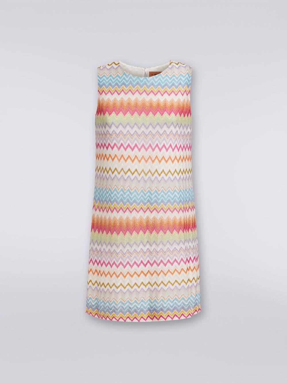Missoni Abito a sacchetto in viscosa zig zag con lurex Nuova