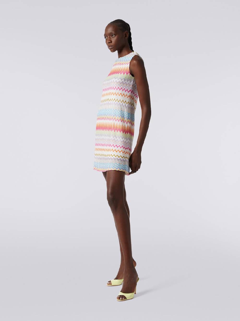 Missoni Abito a sacchetto in viscosa zig zag con lurex Nuova
