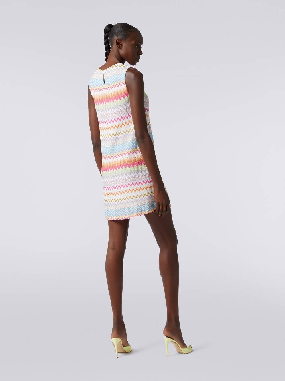 Missoni Abito a sacchetto in viscosa zig zag con lurex Nuova