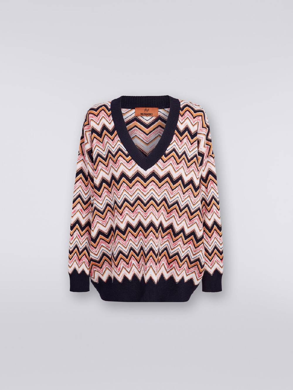 Missoni Maglia oversize zig zag con profili a contrasto Qualità Garantita