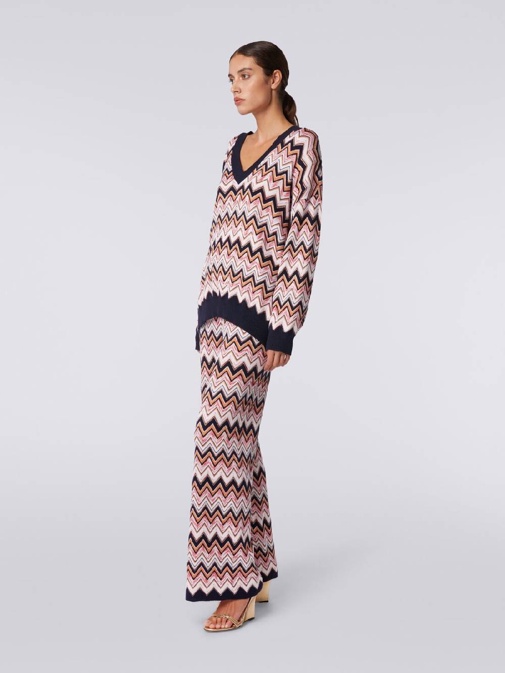 Missoni Maglia oversize zig zag con profili a contrasto Qualità Garantita