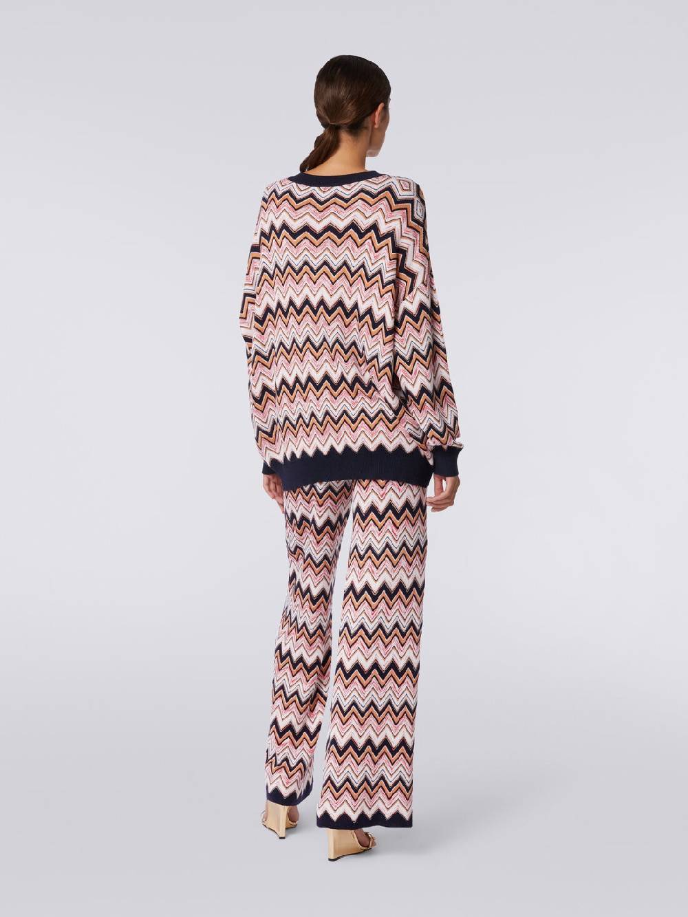Missoni Maglia oversize zig zag con profili a contrasto Qualità Garantita