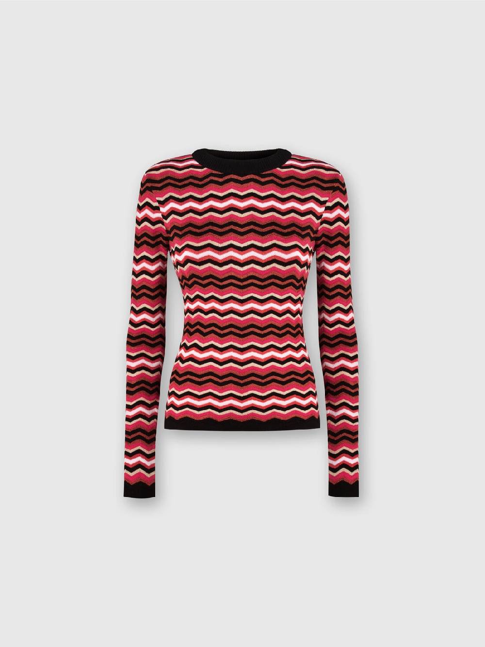 Missoni Pullover girocollo in cotone e viscosa zig zag 2025