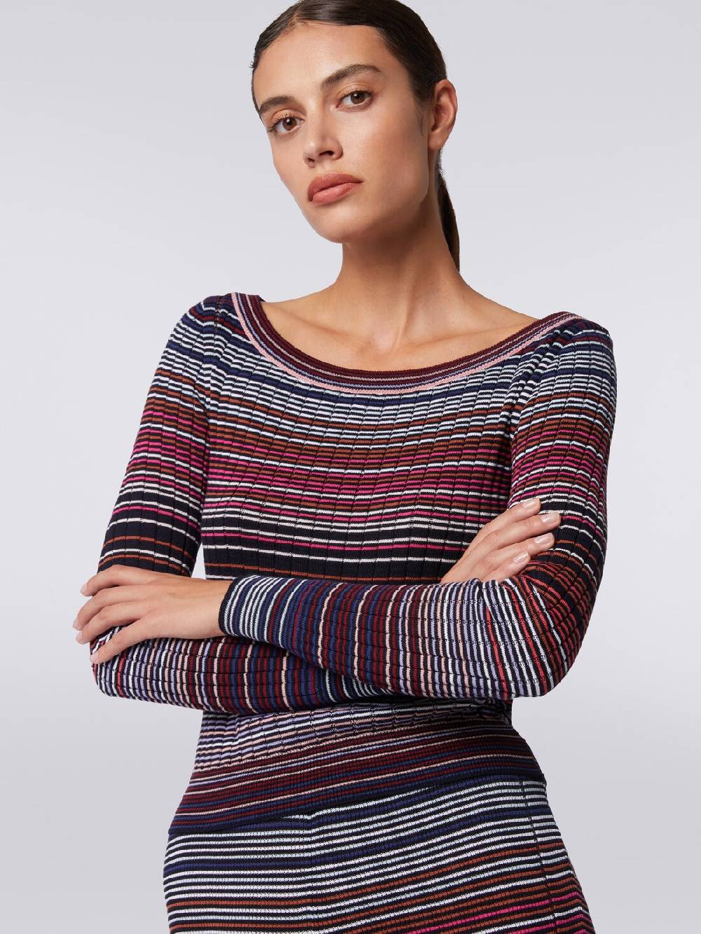 Missoni Pullover in cotone e viscosa a righe Italy