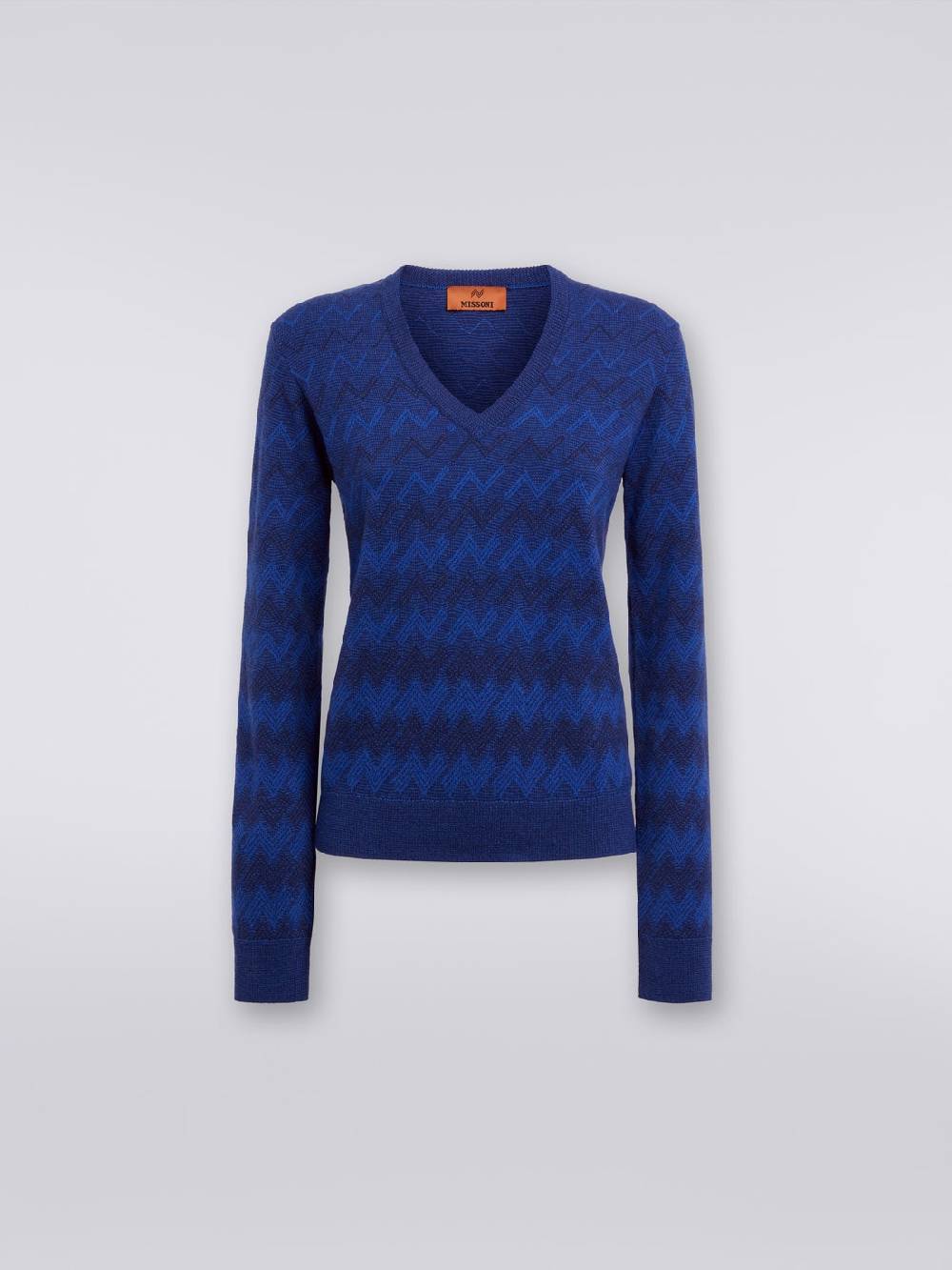 Missoni Pullover con scollo a V in cachemire con zig zag Italia