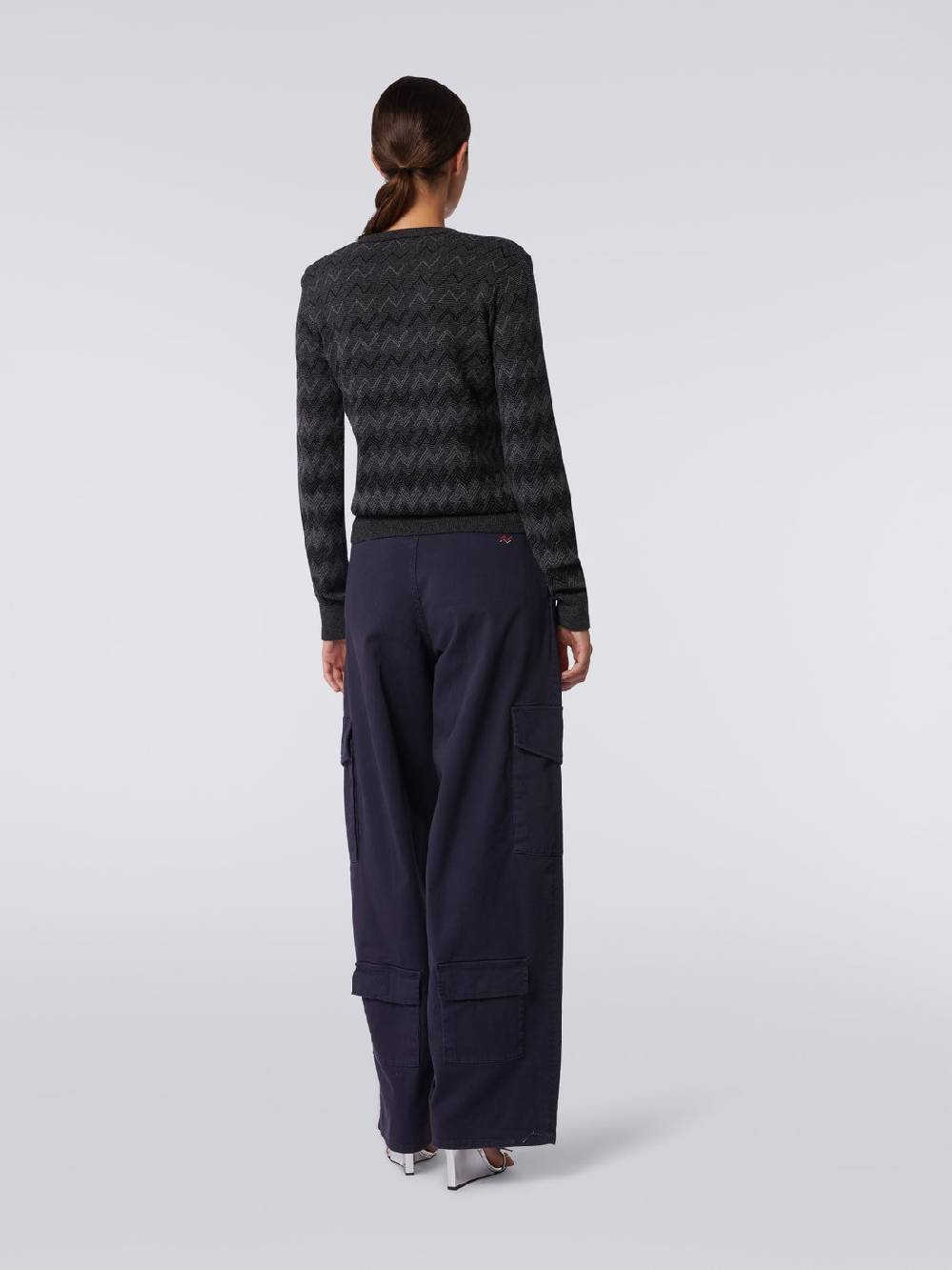 Missoni Pullover con scollo a V in cachemire con zig zag 2025