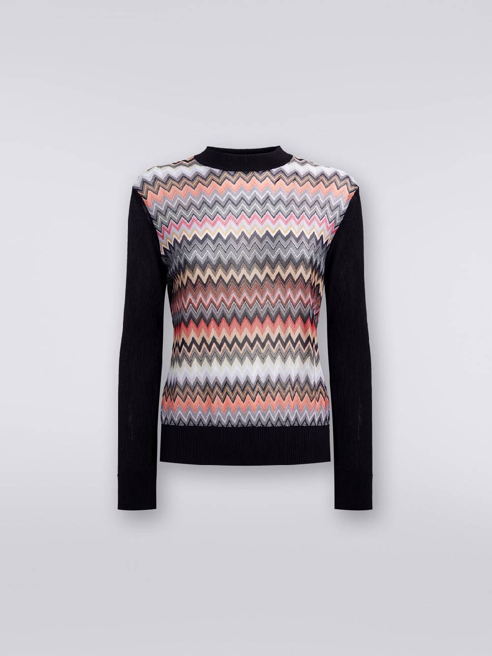 Missoni Pullover girocollo in viscosa zig zag In Linea