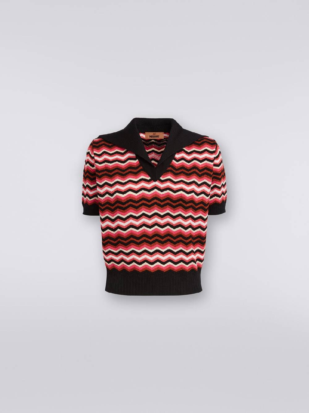 Missoni Maglia a maniche corte chevron con profili a contrasto Vendita