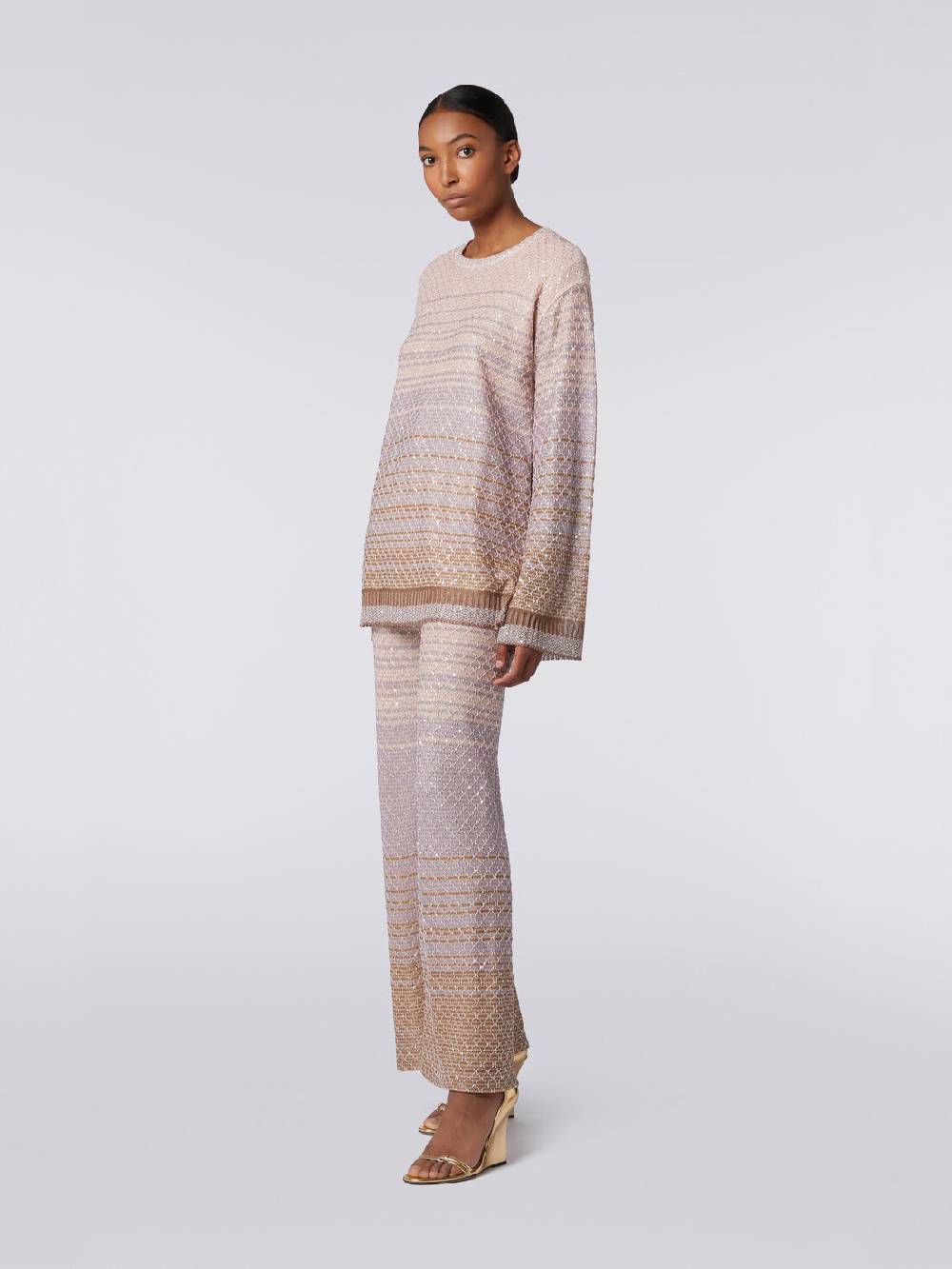 Missoni Pullover girocollo in misto viscosa dégradé con paillettes Outlet