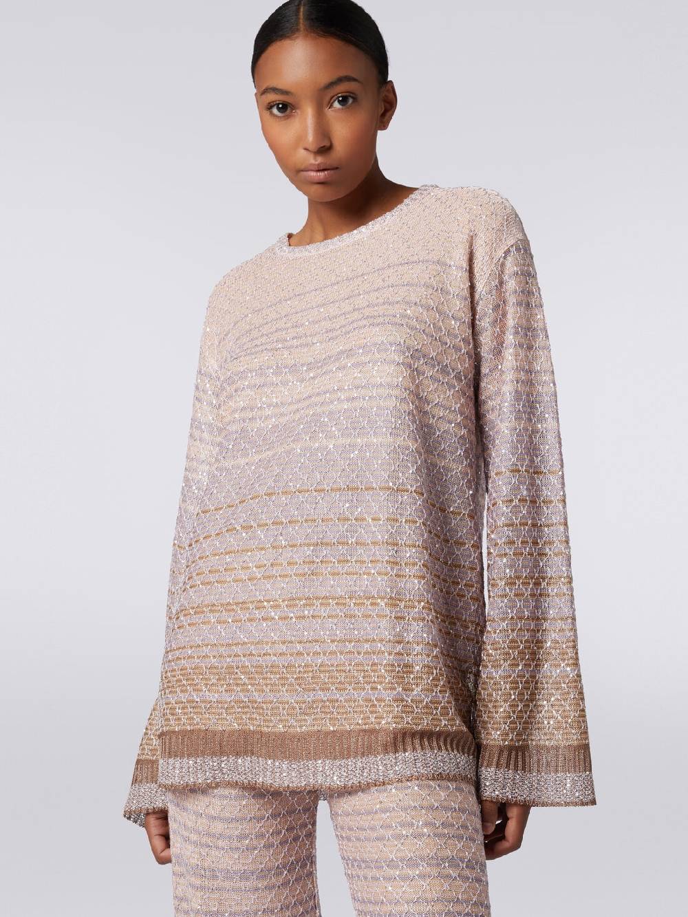 Missoni Pullover girocollo in misto viscosa dégradé con paillettes Outlet