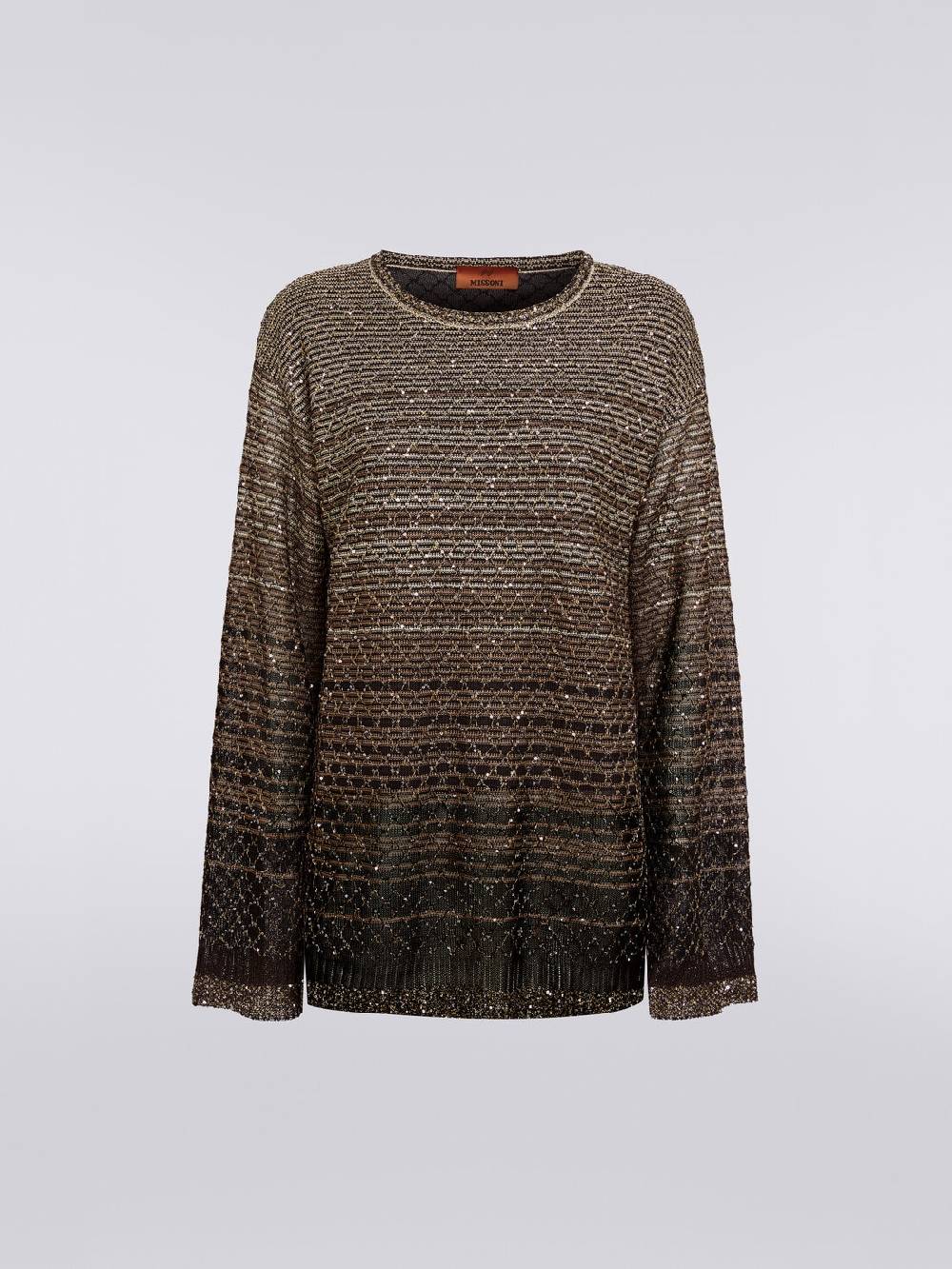 Missoni Pullover girocollo in misto viscosa dégradé con paillettes Fino Al -60%