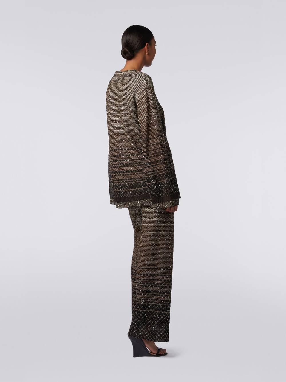 Missoni Pullover girocollo in misto viscosa dégradé con paillettes Fino Al -60%