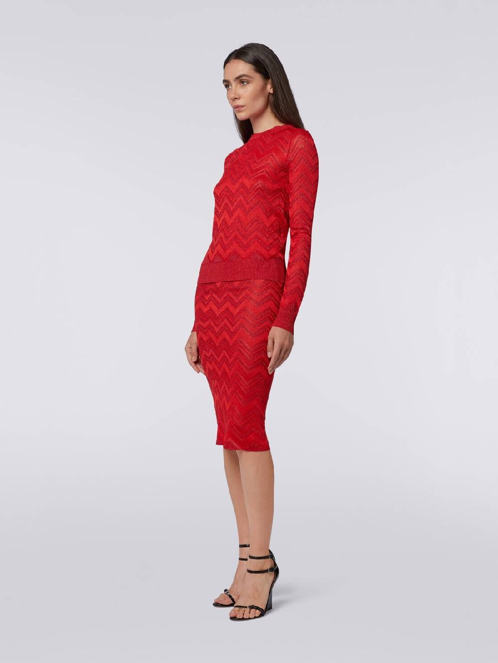 Missoni Maglia girocollo in misto viscosa zig zag con lurex Offerte