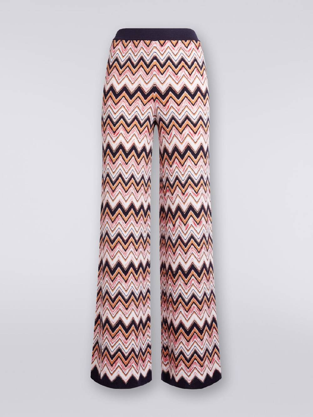 Missoni Pantaloni a palazzo in lana e viscosa chevron Convenienza