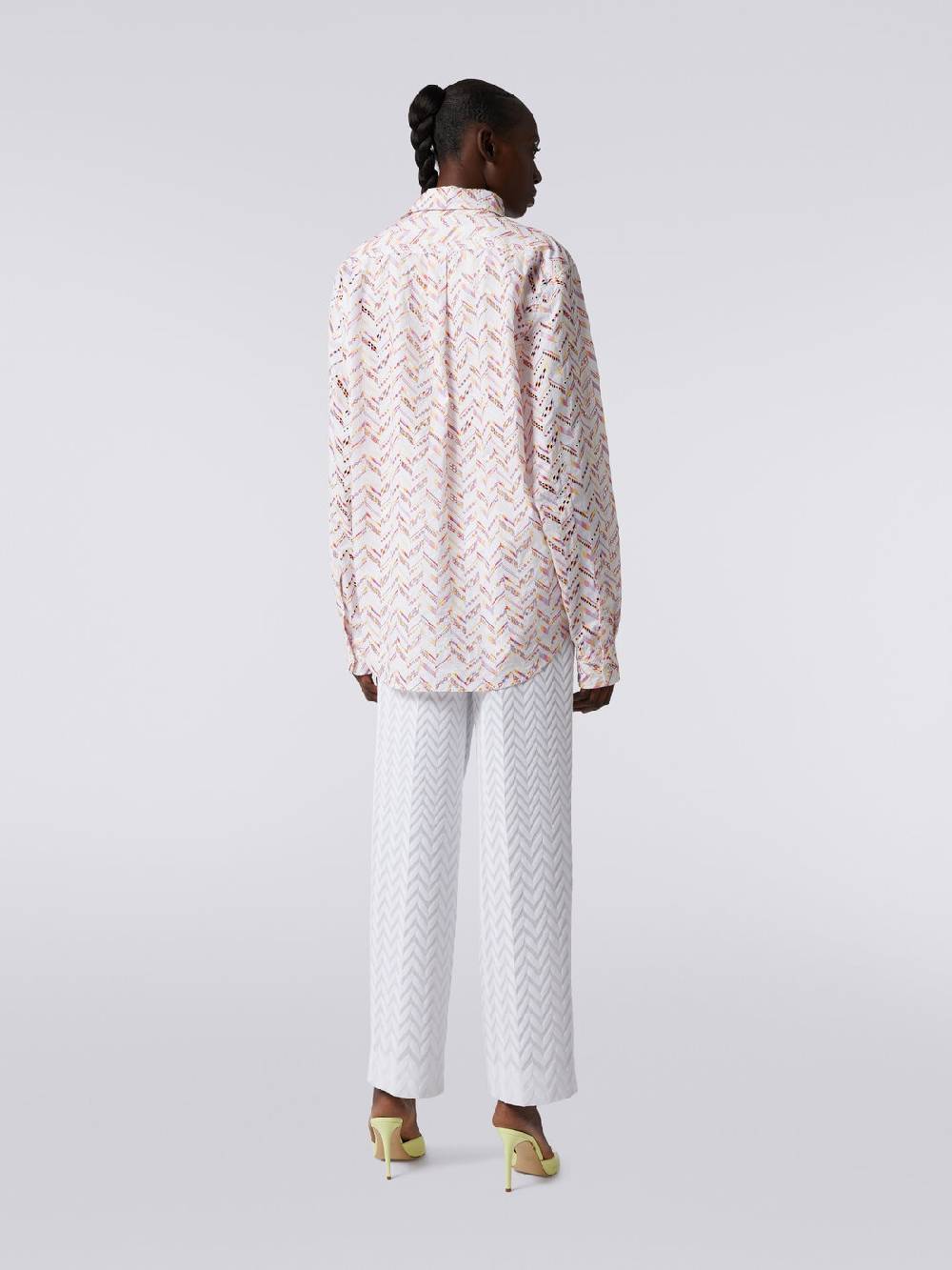 Missoni Camicia in popeline di cotone con pizzo sangallo Presa