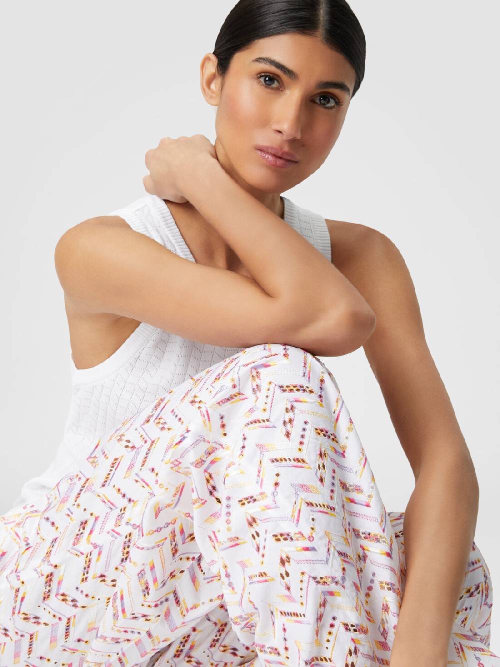 Missoni Pantaloni in popeline di cotone con pizzo sangallo Sconto