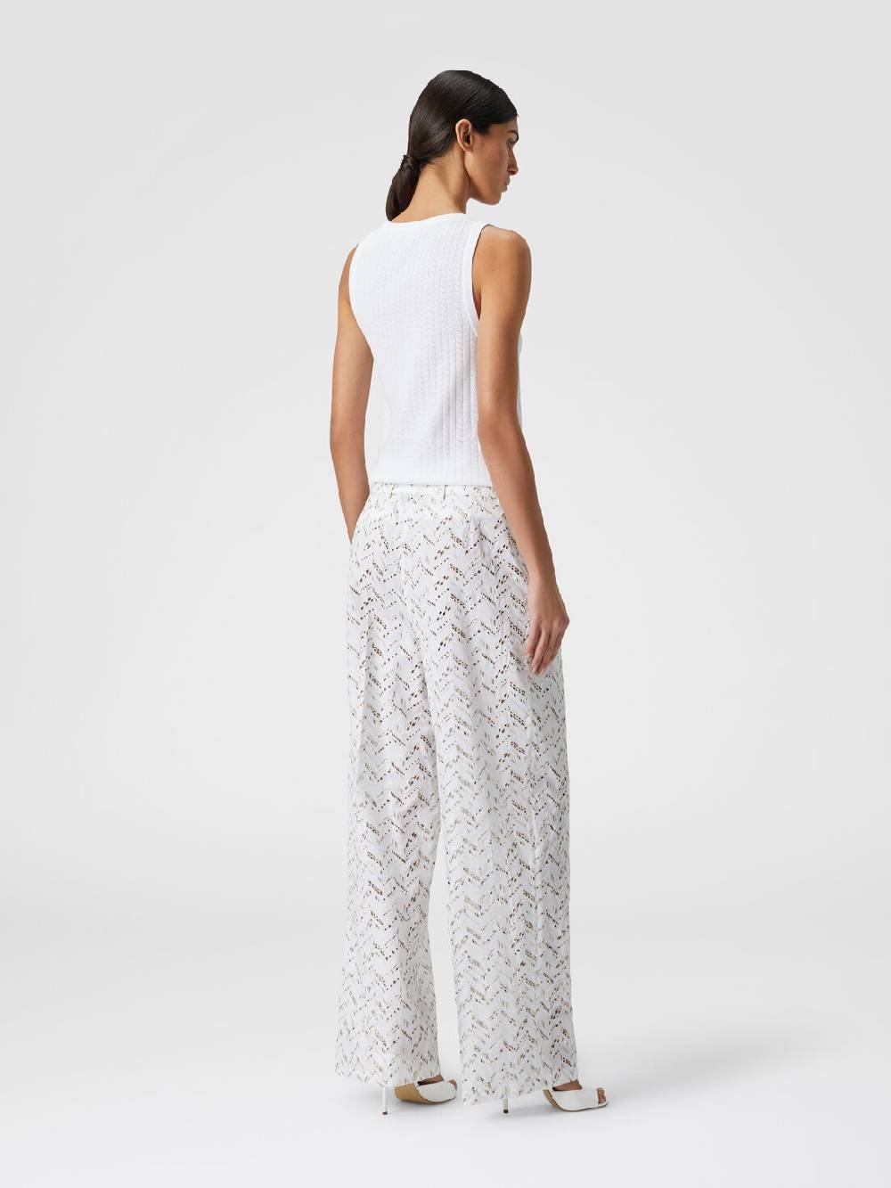 Missoni Pantaloni in popeline di cotone con pizzo sangallo Offerta