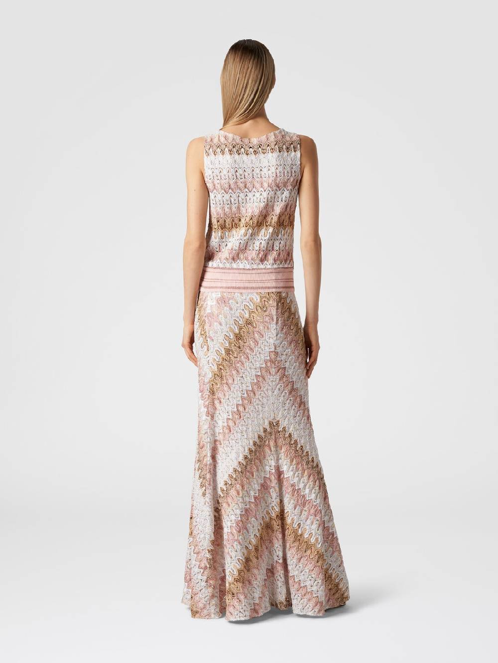 Missoni Canottiera in misto viscosa lamé con motivo a onde Economico