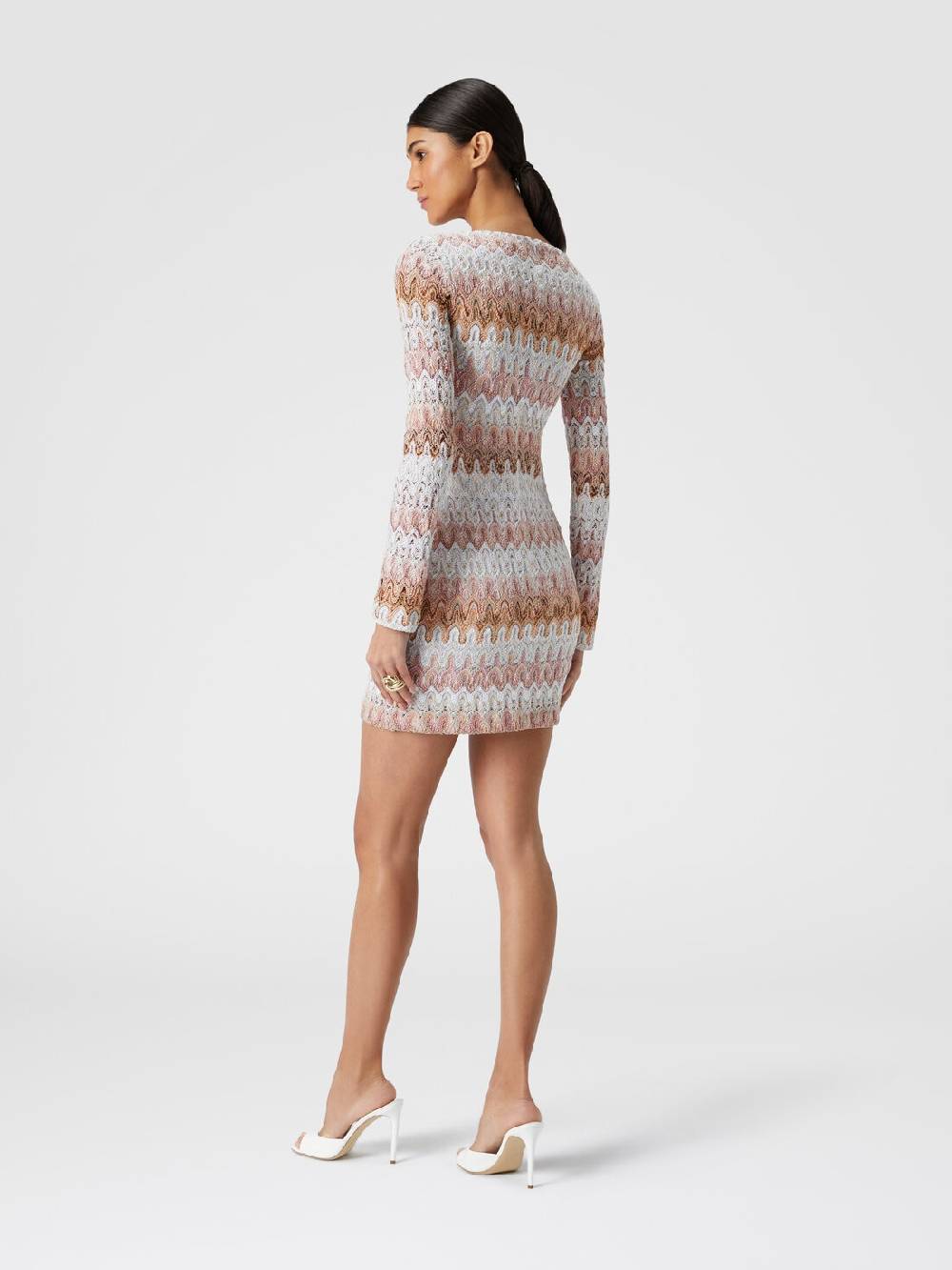Missoni Mini-abito a maniche lunghe in misto viscosa motivo a onde Outlet