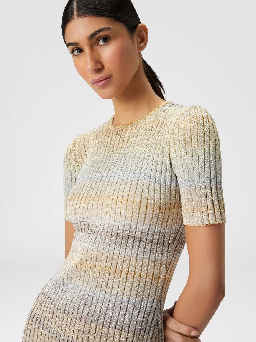 Missoni Mini-abito girocollo a costine con lurex Saldi