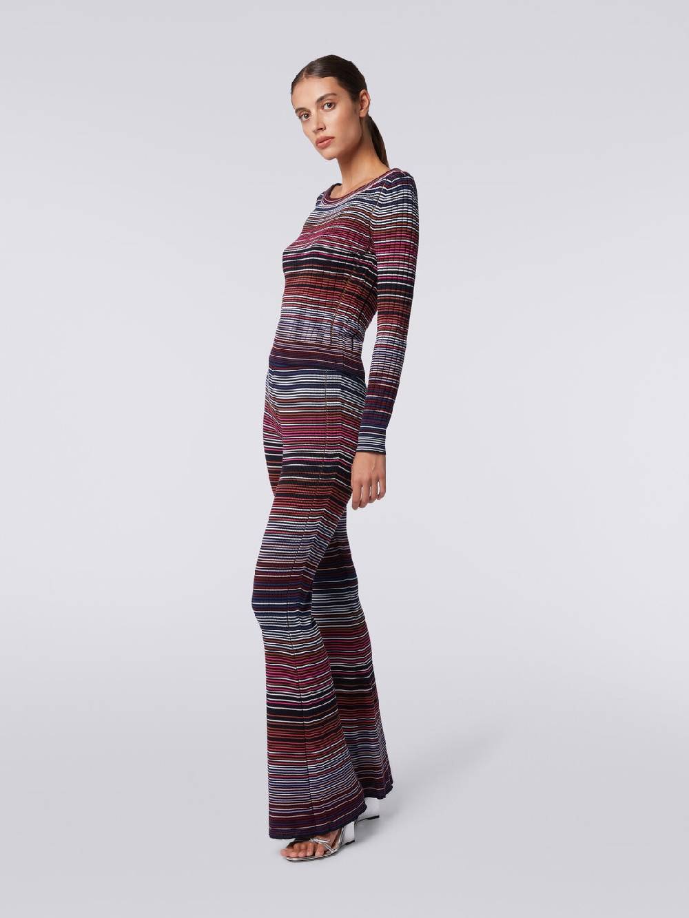 Missoni Pantaloni flare in maglia di cotone e viscosa a righe Offerte