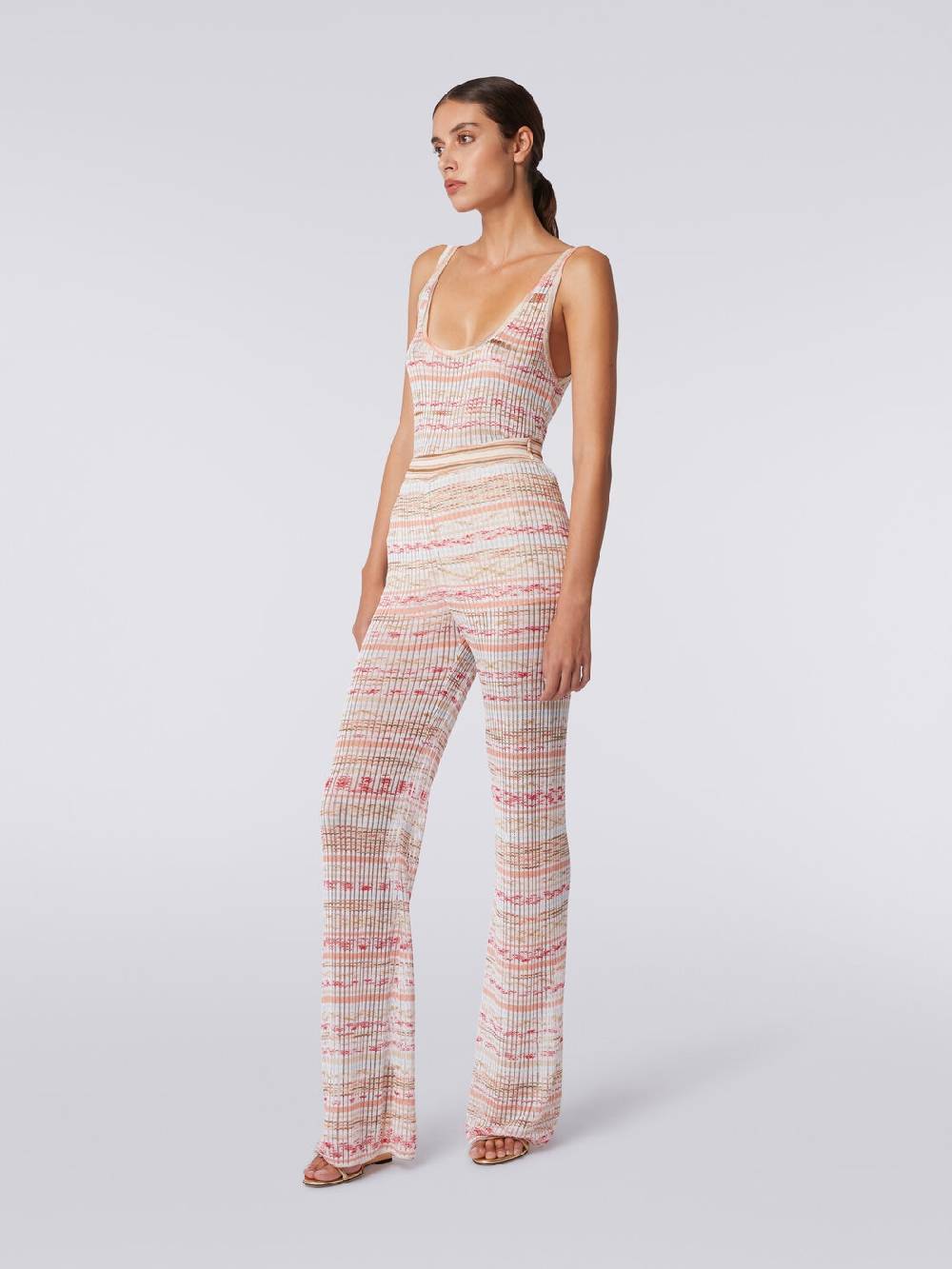 Missoni Pantaloni a costine in maglia di viscosa fiammata Vendita Economica