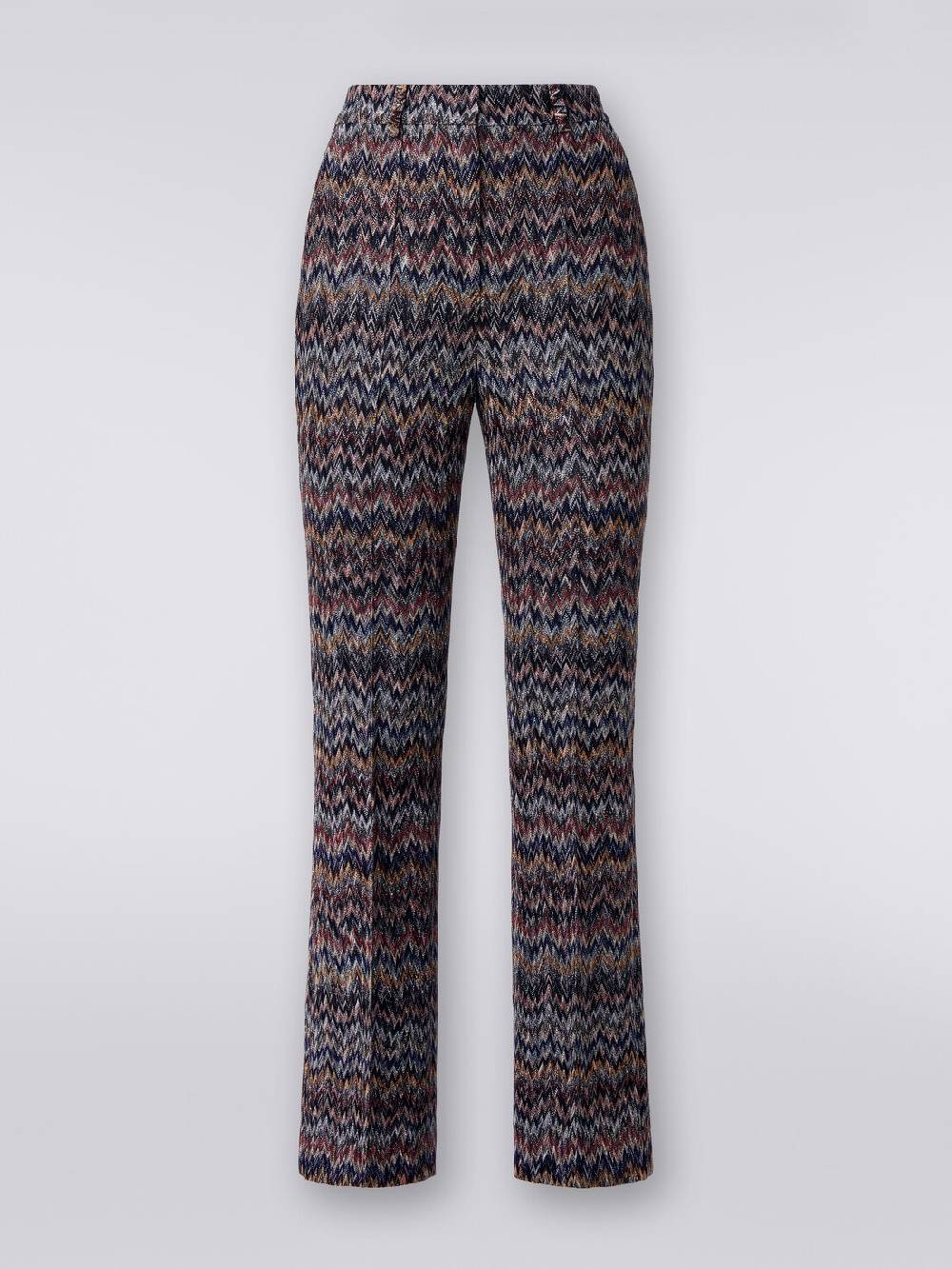 Missoni Pantaloni cropped in misto viscosa lamé zig zag Saldi Di Fabbrica