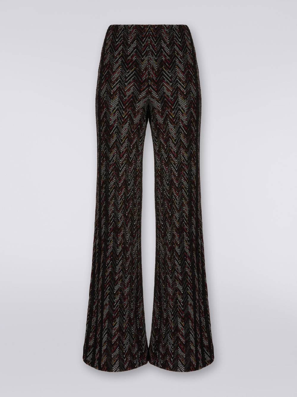 Missoni Pantaloni a palazzo in lana e viscosa zig zag Nuova