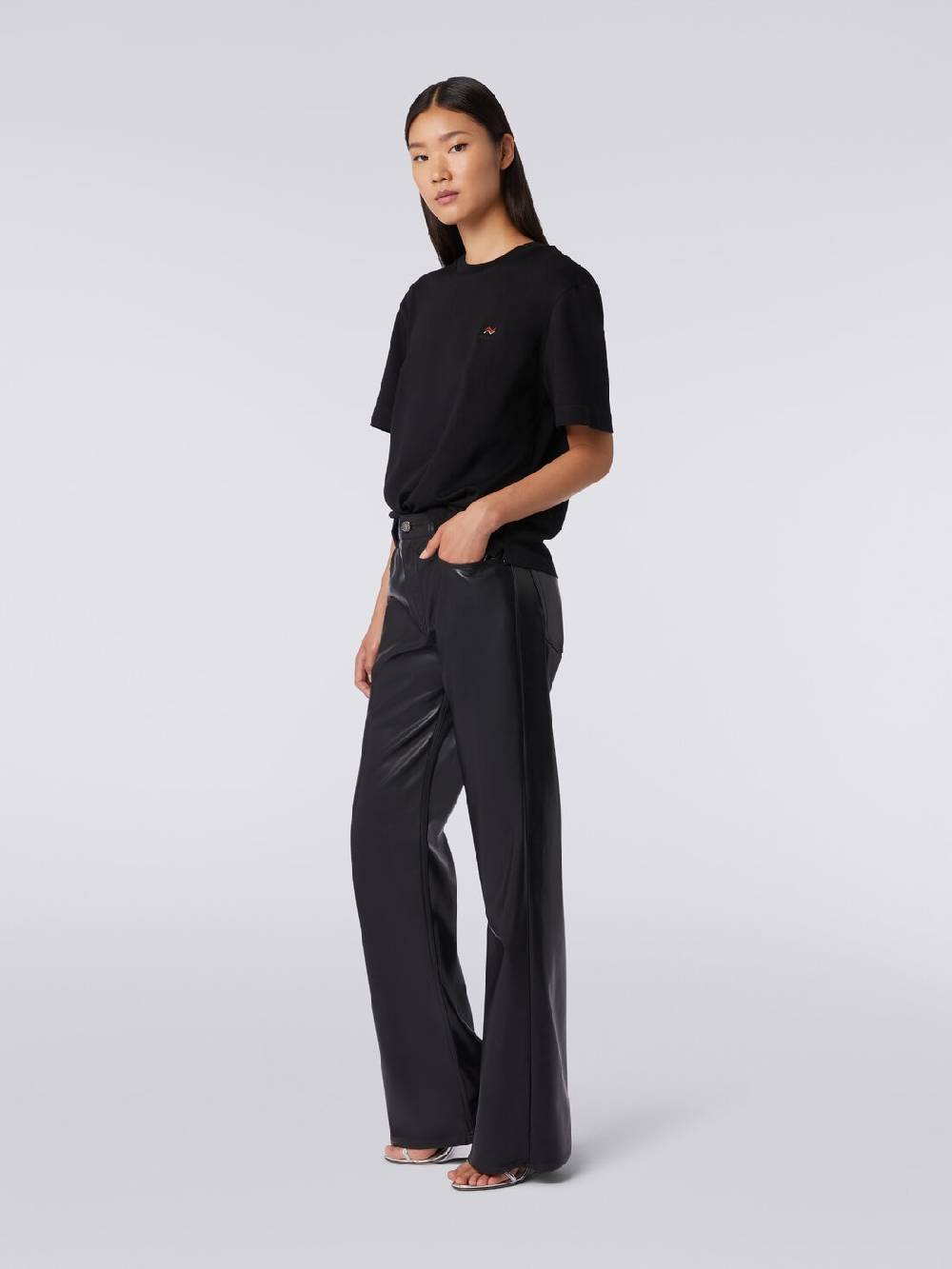 Missoni Pantaloni cinque tasche in ecopelle Italia