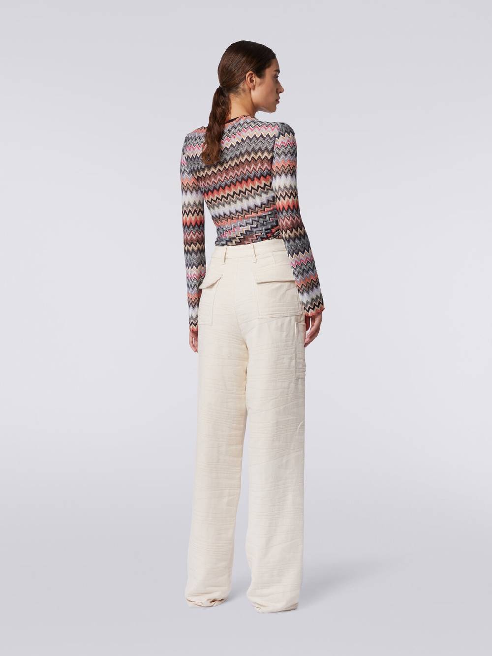 Missoni Cargo pants in cotone fiammato 2025