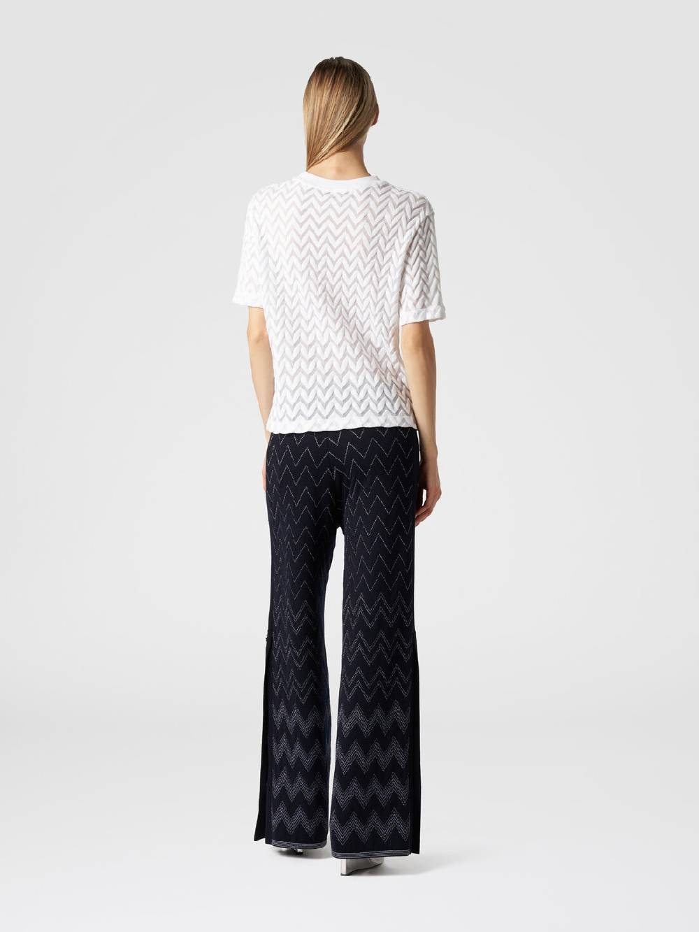 Missoni Joggers in lana e viscosa zig zag con lurex Vendita