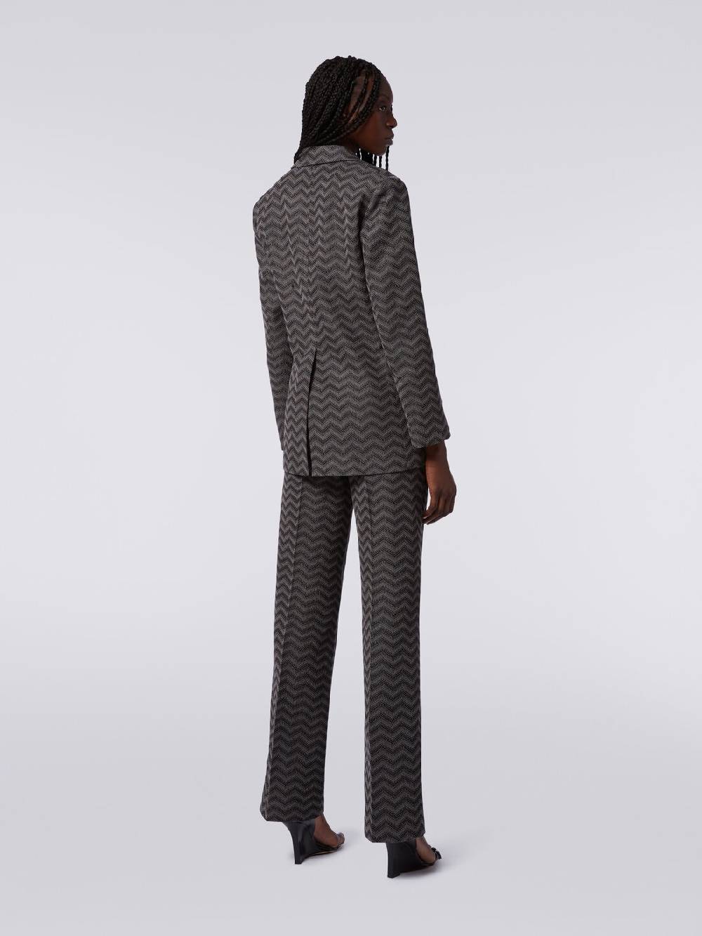 Missoni Pantaloni dritti in cotone chevron Promozione