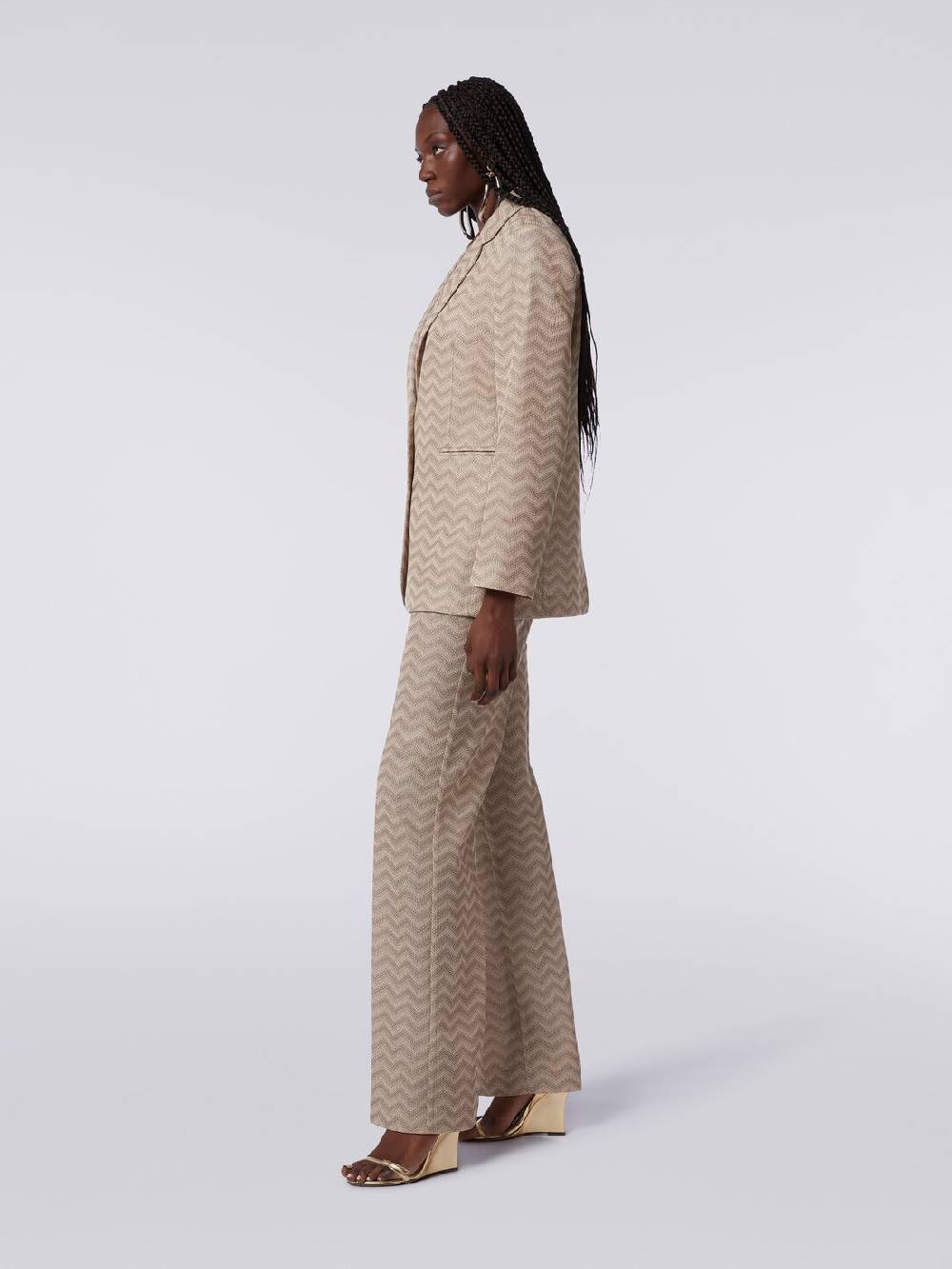 Missoni Pantaloni dritti in cotone chevron Spedizione Gratuita